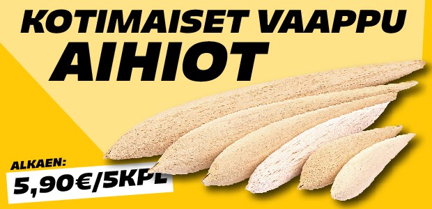 Suomessa valmistetut Vaappuaihiot, reilusti eri kokoja! | Baits.fi verkkokauppa