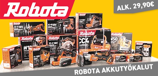 Robotan akkutyökalut edullisesti. Toimii muuten myös Makita akuilla!